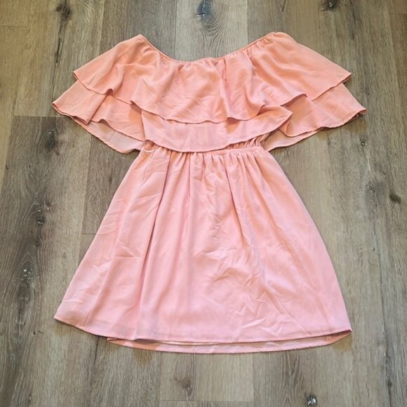 SHOW ME YOUR MUMU Pink Mini Off The Shoulder Dress Small - Picture 1 of 7